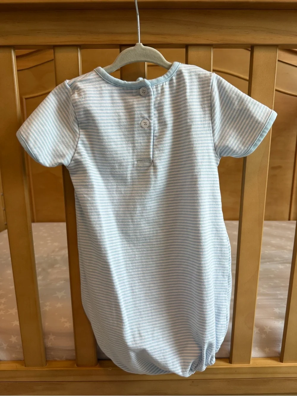 Stitchy Fish 2T Blue Stripe Duck Duck Goose Appliqué Bubble